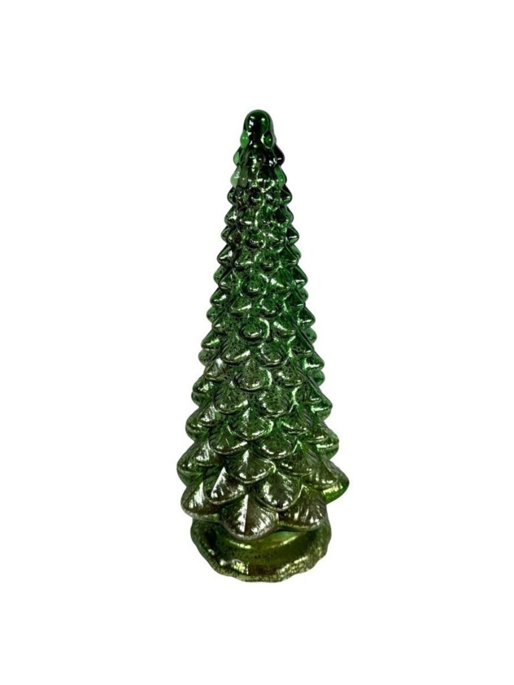 Mercury Glass Kaleidoscope Light Show Green Tree by Valerie Parr Hill 16” - Picture 5 of 8